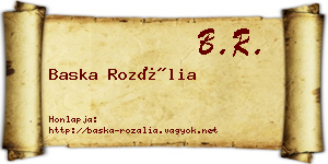 Baska Rozália névjegykártya