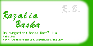 rozalia baska business card